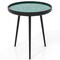 Green Wood Mid-Century Modern Coffee End Table with 16/20 Inch Sea Shell Decoration